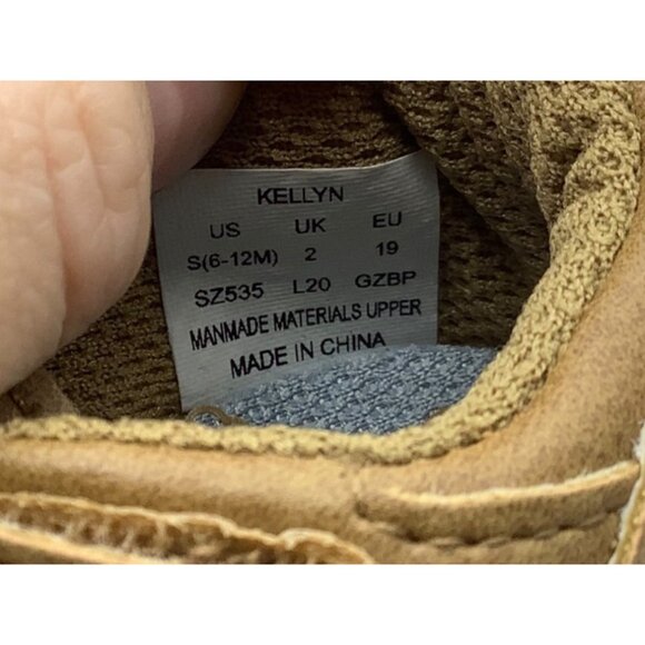 Surprize By Stride Rite Kellyn Baby Tan Sandals Adjustable Straps Size 6-12M - Picture 2 of 7